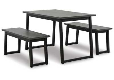 Image for Garvine Dining Table and Benches (Set of 3)