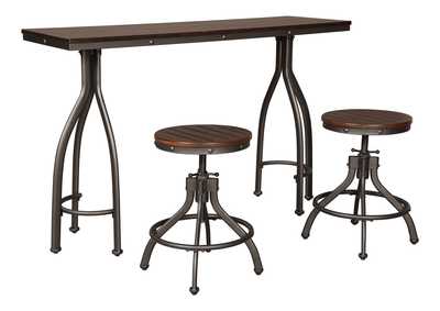 Odium Counter Height Dining Table and Bar Stools (Set of 3),Signature Design By Ashley