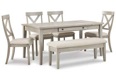 Image for Parellen Dining Table, 4 Chairs and Bench