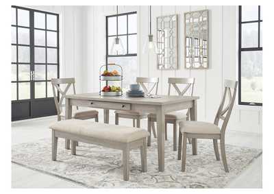Parellen Dining Table, 4 Chairs and Bench,Signature Design By Ashley