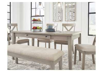 Parellen Dining Table and 4 Chairs and Bench,Signature Design By Ashley