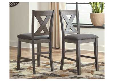 Caitbrook Counter Height Upholstered Bar Stool (Set of 2),Signature Design By Ashley