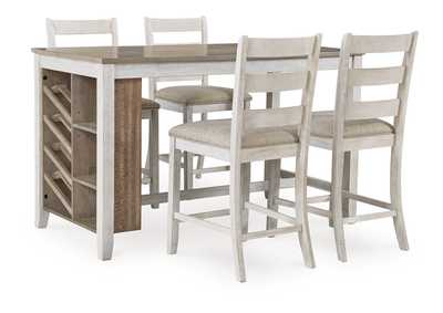 Skempton Counter Height Dining Table and 4 Bar Stools Set,Signature Design By Ashley