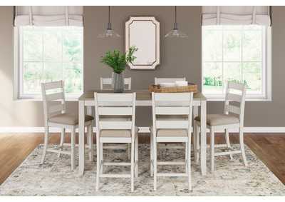 Skempton Counter Height Dining Table and Bar Stools (Set of 7),Signature Design By Ashley