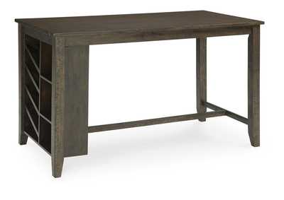 Rokane Brown Rectangular Counter Table w/Storage
