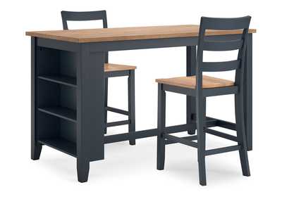 Gesthaven Counter Height Dining Table and 2 Barstools,Signature Design By Ashley