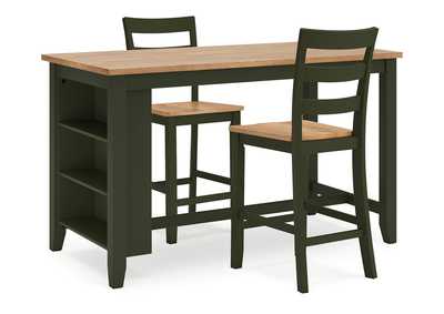 Gesthaven Counter Height Dining Table and 2 Barstools,Signature Design By Ashley