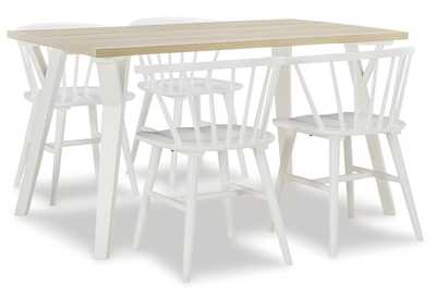 Grannen Dining Table and 4 Chairs,Signature Design By Ashley