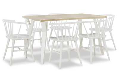 Grannen Dining Table and 6 Chairs,Signature Design By Ashley