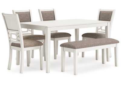 Image for Erinberg Dining Table and 4 Chairs and Bench (Set of 6)