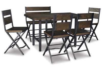 Image for Kavara Counter Height Dining Table and 4 Barstools and Bench