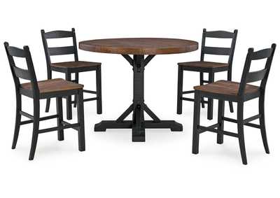 Valebeck Counter Height Dining Table and 4 Barstools with Storage,Signature Design By Ashley