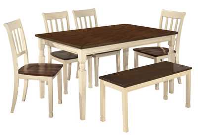 Whitesburg Dining Table with 4 Chairs and Bench,Signature Design By Ashley