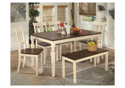 Image for Whitesburg Dining Table and 4 Chairs and Bench