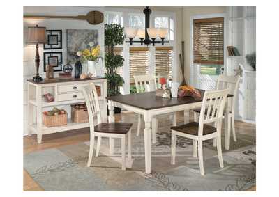 Whitesburg Dining Table and 4 Chairs with Storage,Signature Design By Ashley