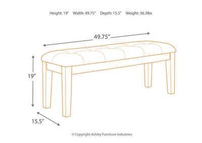 Ralene Dining Table and 6 Chairs and Bench,Signature Design By Ashley
