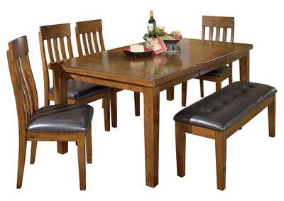 Ralene Dining Table and 4 Chairs and Bench,Signature Design By Ashley