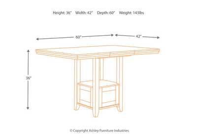 Ralene Counter Height Dining Extension Table,Signature Design By Ashley