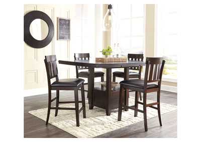 Haddigan Counter Height Dining Table with 4 Barstools,Signature Design By Ashley