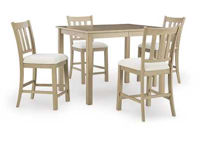 Image for Calmoro Counter Height Dining Table and 4 Barstools