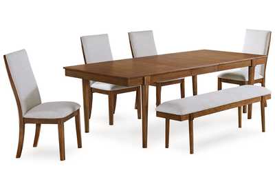 Lyncott Dining Table and 4 Chairs and Bench,Signature Design By Ashley