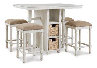 Robbinsdale Counter Height Dining Table and Bar Stools (Set of 5),Signature Design By Ashley