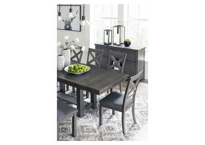 Myshanna Dining Table and 6 Chairs and Bench,Signature Design By Ashley