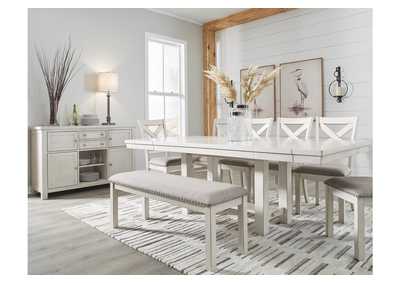 Robbinsdale Dining Table and 6 Chairs and Bench,Signature Design By Ashley