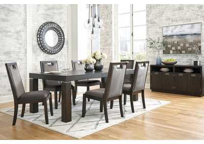 Hyndell Dining Table and 6 Chairs with Storage,Signature Design By Ashley