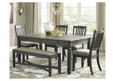 Tyler Creek Dining Table and 4 Chairs and Bench,Signature Design By Ashley