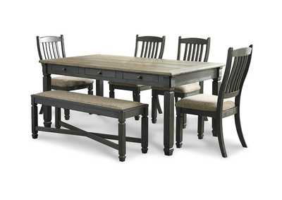 Tyler Creek Dining Table and 4 Chairs and Bench Set,Signature Design By Ashley