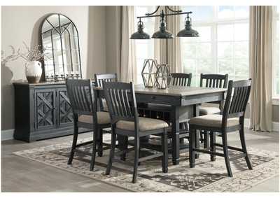 Tyler Creek Counter Height Dining Table and 6 Barstools,Signature Design By Ashley