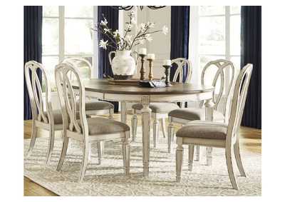 Realyn Dining Table and 6 Chairs with Server,Signature Design By Ashley