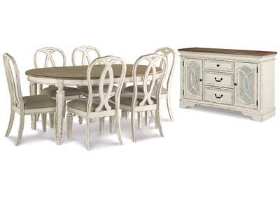 Realyn Dining Table and 6 Chairs with Storage,Signature Design By Ashley