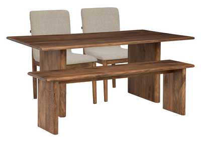 Isanti Dining Table and 2 Chairs and Bench,Millennium