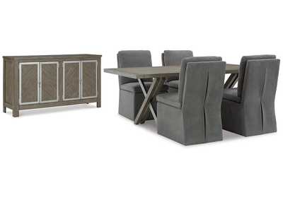 Krystanza Dining Table and 4 Chairs with Storage