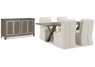 Krystanza Dining Table and 4 Chairs with Storage