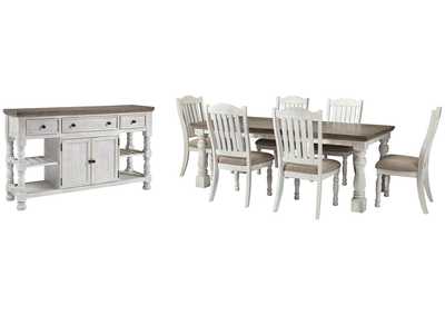 Havalance Dining Table and 6 Chairs with Storage,Millennium
