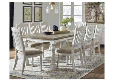 Havalance Dining Table and 8 Chairs with Storage,Millennium