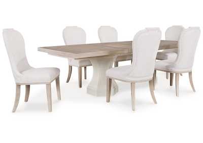 Jorlaina Dining Table and 6 Chairs