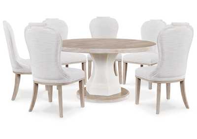 Jorlaina Dining Table and 6 Chairs