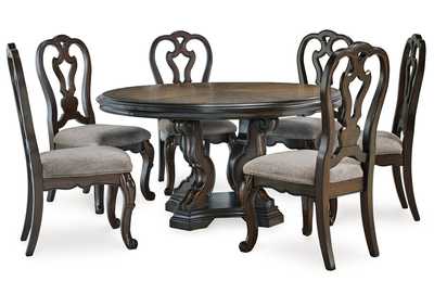 Maylee Dining Table and 6 Chairs,Signature Design By Ashley