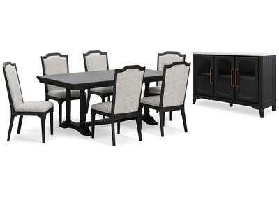 Image for Welltern Dining Table and 6 Chairs with Storage