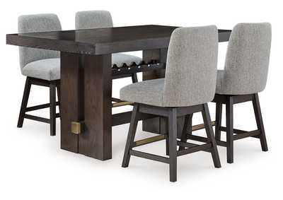 Burkhaus Counter Height Dining Table and 4 Barstools,Signature Design By Ashley