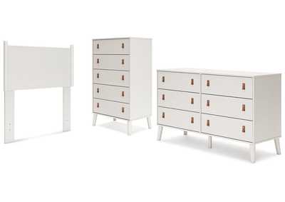 Image for Aprilyn Twin Panel Headboard with Dresser and Chest