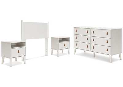 Aprilyn Twin Panel Headboard with Dresser and 2 Nightstands