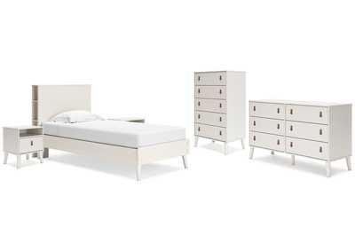 Image for Aprilyn Twin Bookcase Bed with Dresser, Chest and 2 Nightstands