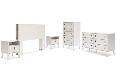 Image for Aprilyn Full Bookcase Headboard with Dresser, Chest and 2 Nightstands