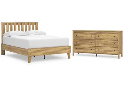 Bermacy Full Platform Panel Bed with Dresser,Signature Design By Ashley