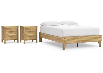 Bermacy Full Platform Bed with 2 Nightstands,Signature Design By Ashley